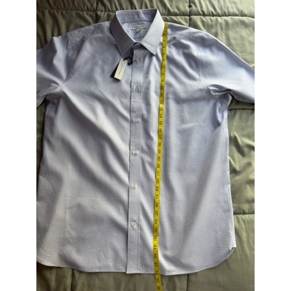 BANANA REPUBLIC Mens XL Wrinkle Resistant Standard Ft Cross Star Dot Dress Shirt